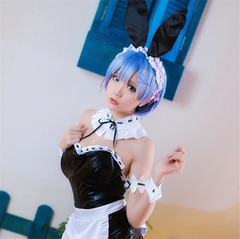 Женский костюм для косплея Re:Life in a different world from zero Rem Rabbit Bunny Girl летние костюмы
