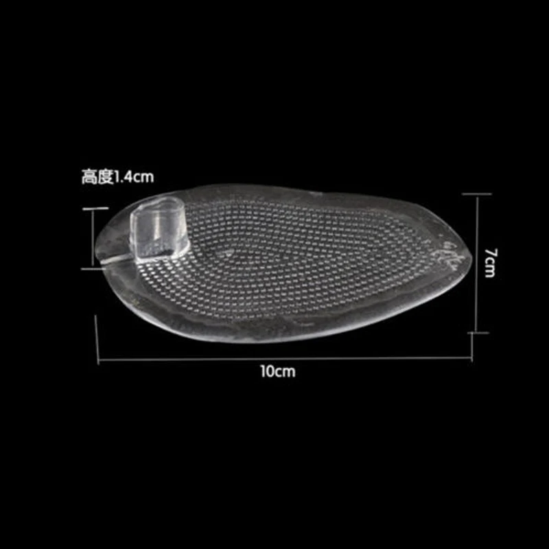 1pair Elastic Gel Forefoot Silicone Shoe Pad Foot Support Cushions Sore Pain Insoles Women's High Heel Foot Care Protector