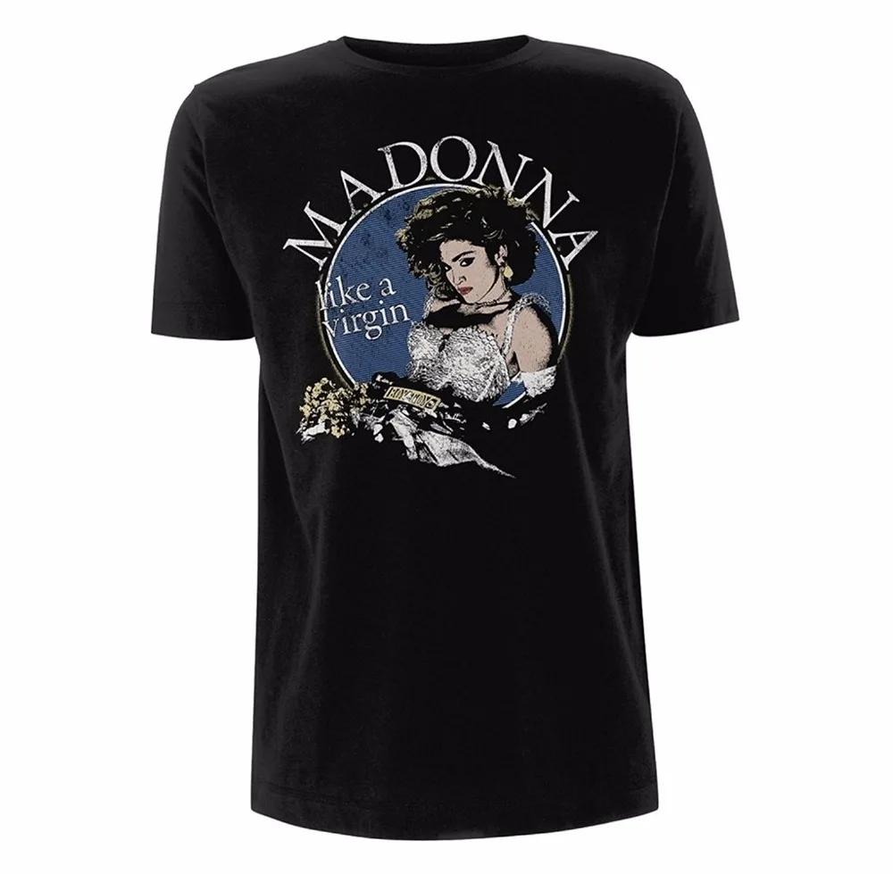 Летняя хлопковая модная Для Мужчин's Мадонна как натуральная Queen Поп Футболка