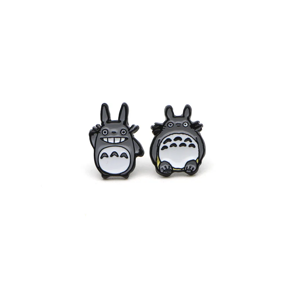 W4921 Dongamnli кошки Harajuku женские серьги ювелирные изделия милые двухсторонние животные пирсинг серьги-гвоздики серьги Brincos Bijoux - Окраска металла: earring