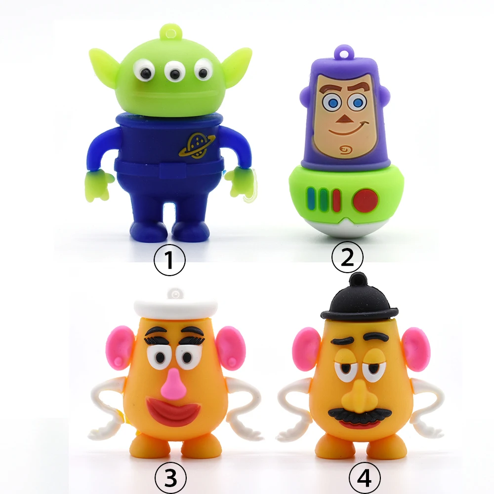 Флеш-накопители USB Toy Story 4GB Aliens Woody Mr./Mrs. Potato Head Pen Drive Usb2.0 8G 16G 32GB 64GB Memory Stick U Disk |