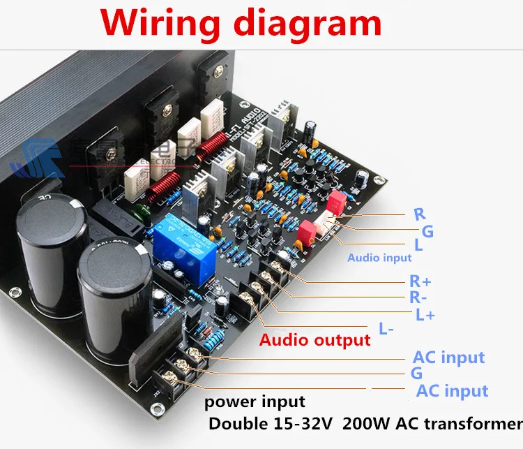 2SC5200 2saболее 1943 C5200 150 AC32V Вт + 2 0 4R каналов HIFI DIY Защита радиатора Плата