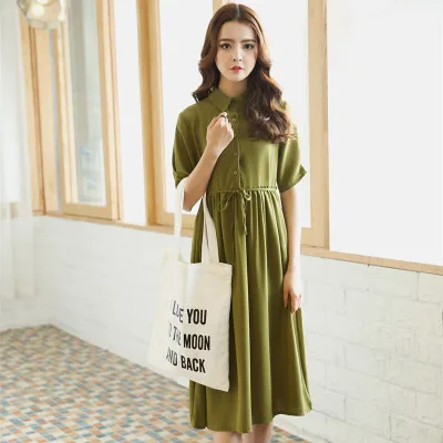 Summer Vintage Chiffon one-piece Dress 2015 new arrival mid calf dress with sleeve high Waist long | Женская одежда