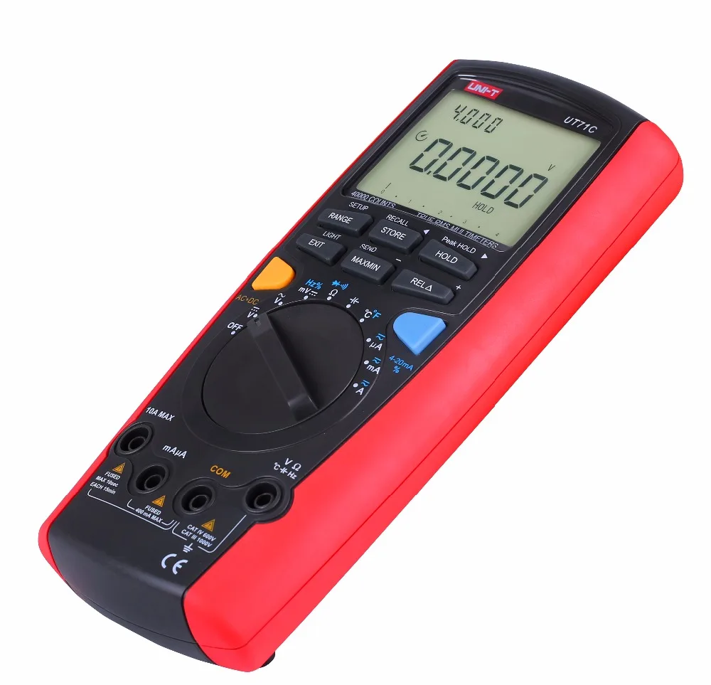 UNI-T UT71C lcd Интеллектуальные цифровые мультиметры True RMS 39999 4 3/4 Вольт Ампер Ом Емкость Темп метр подсветка