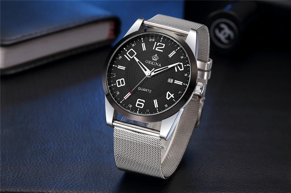 Роскошные мужские часы от известного бренда нарядные кварцевые со стальным