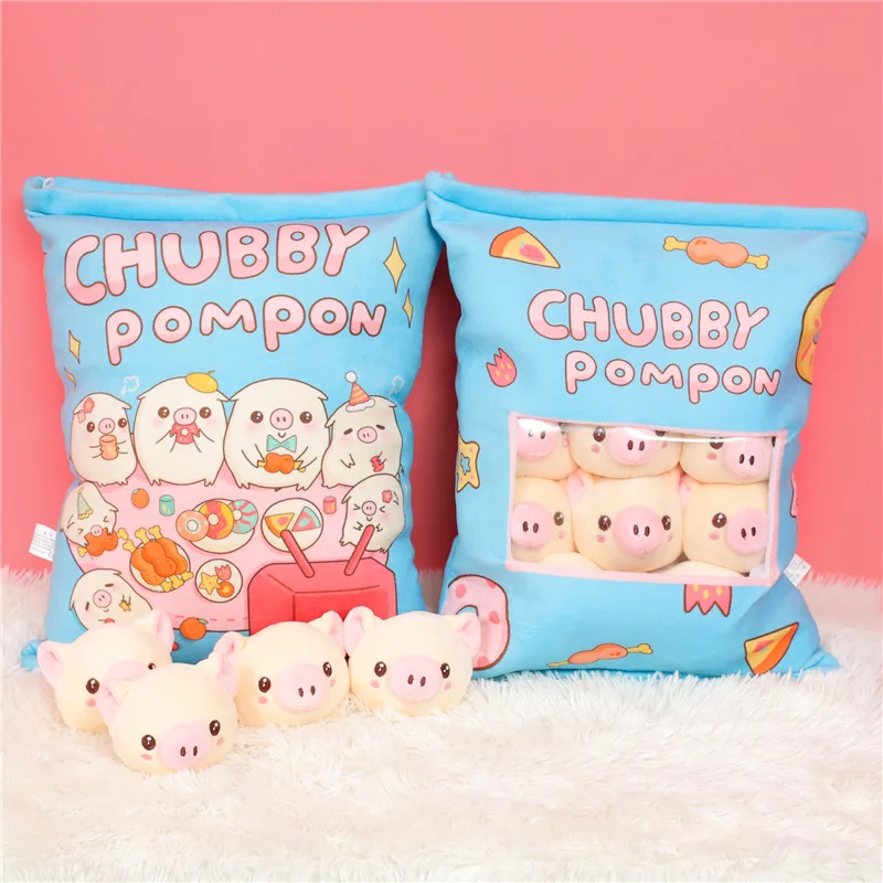 50*40 см Kawaii креативная подушка для поросенка 8 мягких плюшевых поросят кукольная