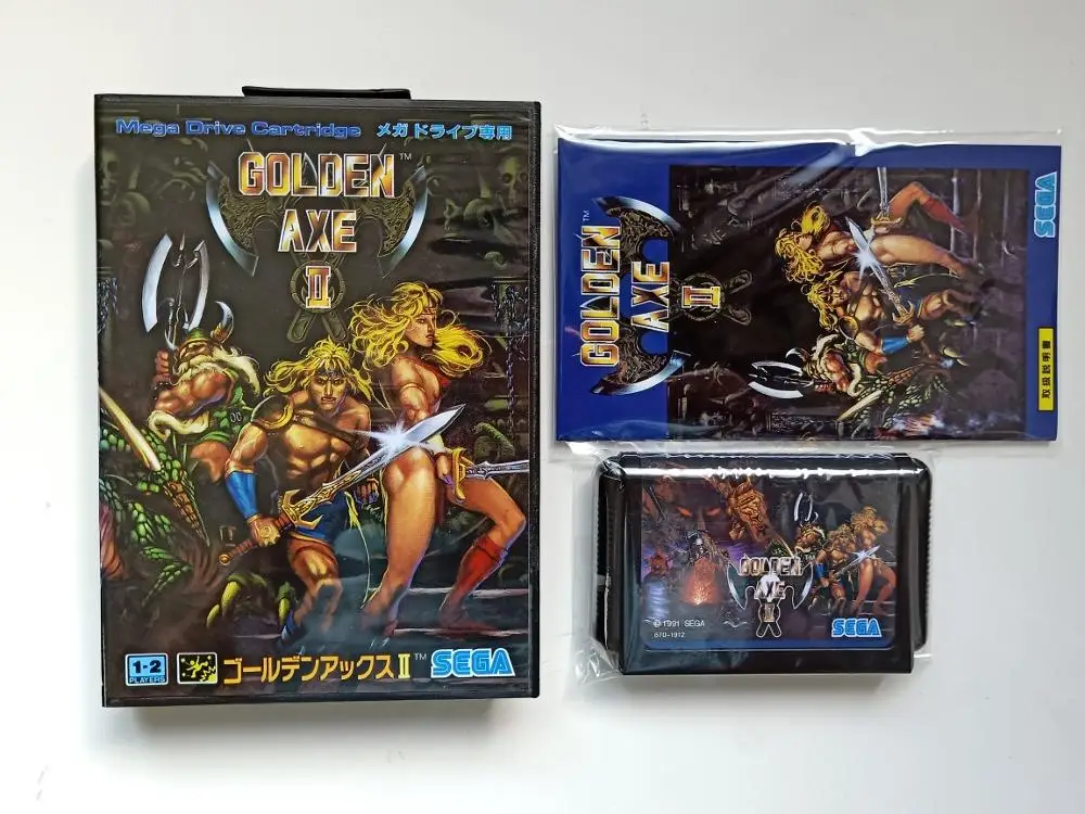 Игра MD: GOLDEN AXE II (японская версия! Коробка + инструкция картридж!)|Игры для консолей|