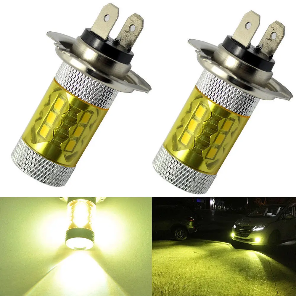 2X H7 H4 H1 H8 H11 9005 9006 H16 H3 LED 21SMD 3030 чип di 6000k 1200LM Luminoso Eccellente Bianco Nebbia Luci Guida Lampade|Передние