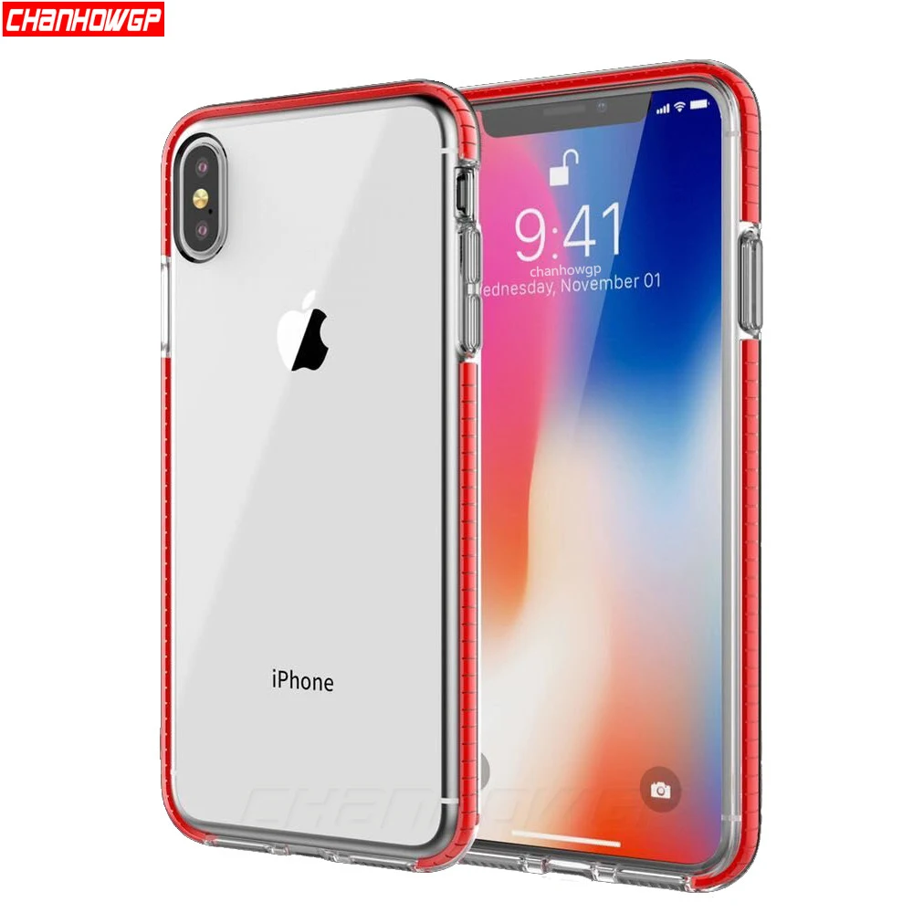 Double Color Shockproof Silicone Case For iPhone XS Max XR X Phone Cover Cases 6 6s 7 8 Plus + 10 x xr xs max Funda Shell |
