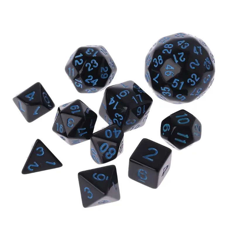 10 Pcs/Set Game Dice Multi Sided Dices Mixing Party Games Club Gifts Creative Adult Children For Dungeon D& D Games Play