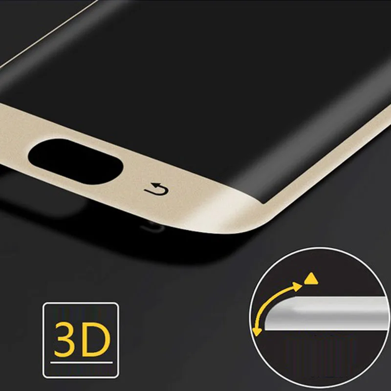 10pcs 3D Tempered Glass LCD Curved Full screen protector Film cover For Samsung Galaxy S6 S7 edge plus Protective free back film | Мобильные