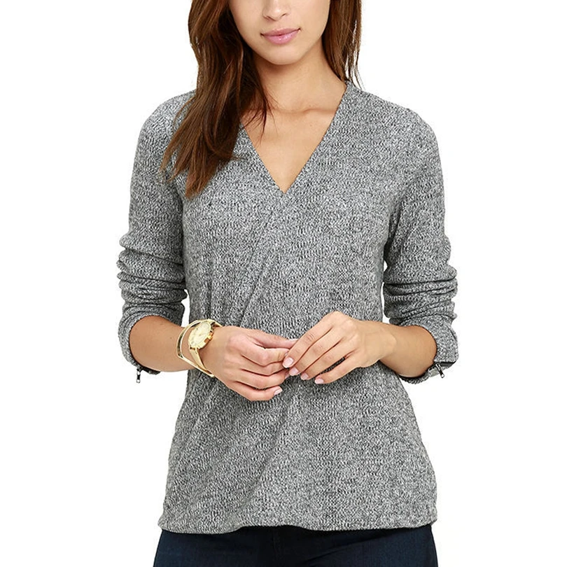 Xinyuwei 2017 молнии с длинным рукавом Для женщин свитер тонкий леди осень крест