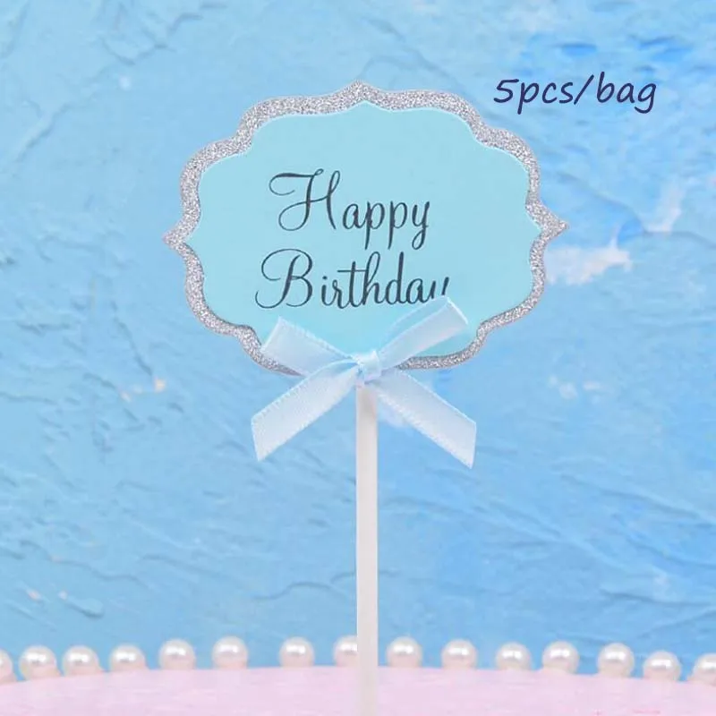 Подарок для BabyShower 8 сезонов 5 штук бумаги с днем рождения торт кексы украшение на