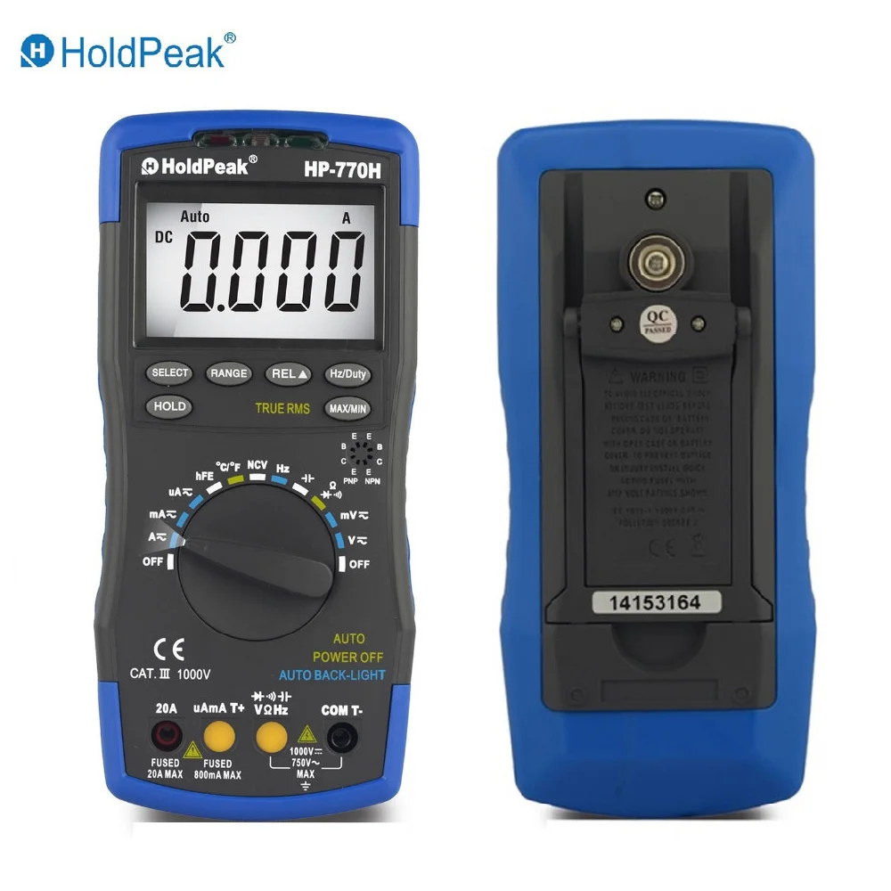 Multimetro HoldPeak HP 770H ЖК цифровой мультиметр Вольтметр амперметр Омметр тестер