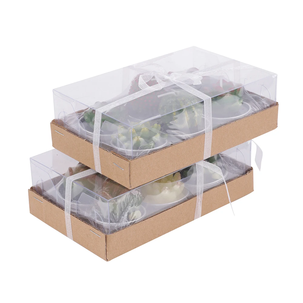 12 шт./компл. кактус чайный свет свеча длинное горение суккуленты подсвечник