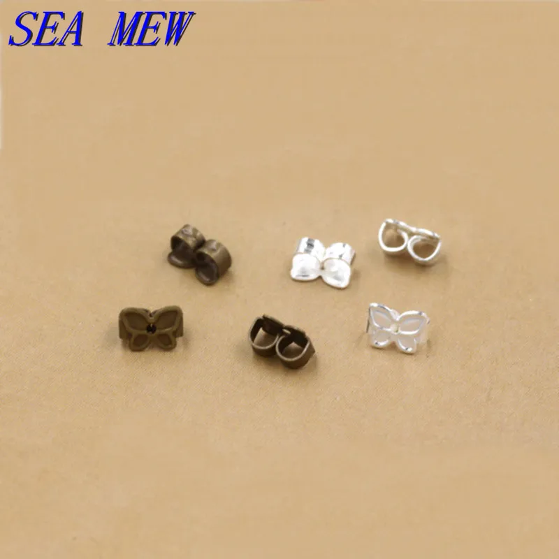 6 мм * 4 античные бронзовые серебряные серьги ювелирные изделия Аксессуары медные