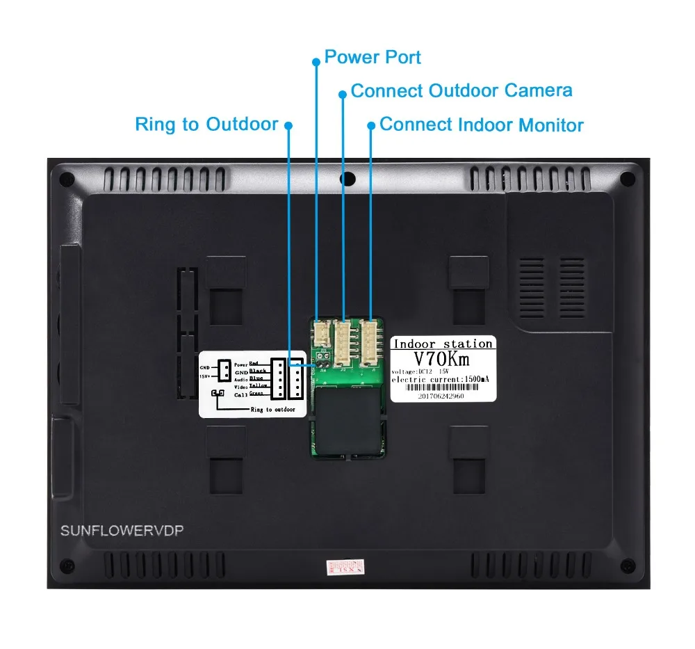 Rfid Keyfob Home Video Door Phone Video Call 8GB TF Video Recording 3 Indoor Monitors Video Eyes For The Door With Door Lock Kit
