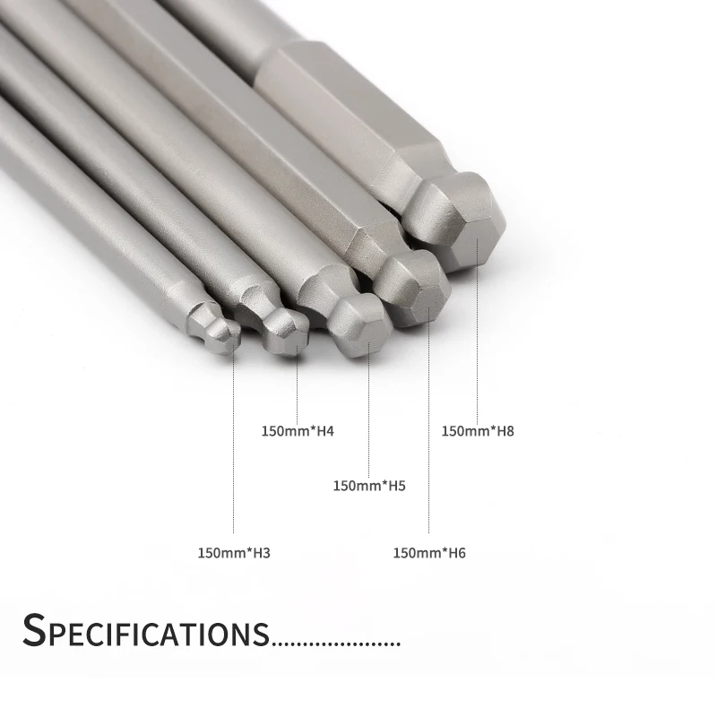 150mm Length Ball Head Screwdriver Drill Bit Sets S2 Steel Screw Driver Bits Hex Magnetic 1/4&quotHand Repair Kits Tools | Инструменты