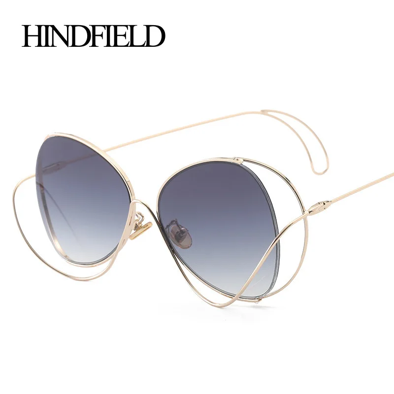 HINDFIELD модные круглые солнцезащитные очки для женщин фирменный дизайн винтажные