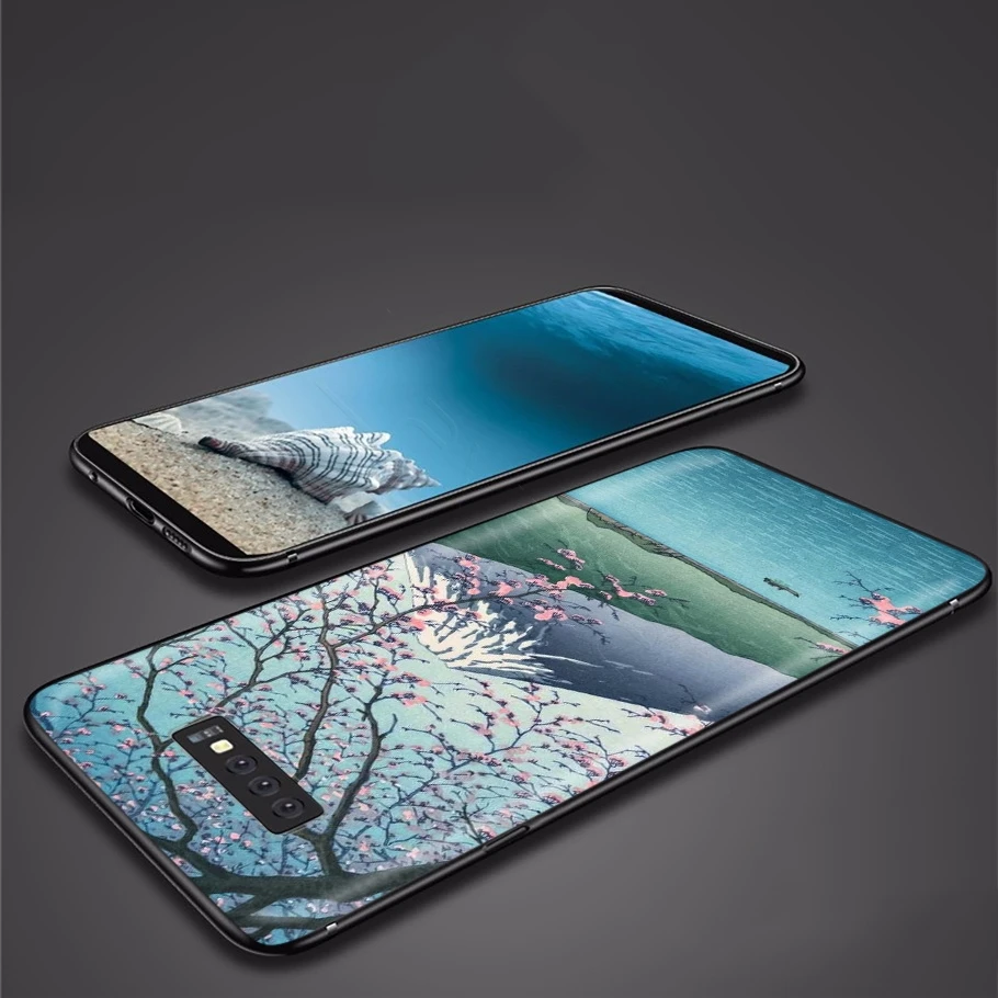 Чехол с японским краном Fuji Mountain Wave для Samsung Galaxy J6 A9 A8 A7 A70 A6 A5 A50 A40 A30 A3 A10 A51 A71 A81 A91 2018 |