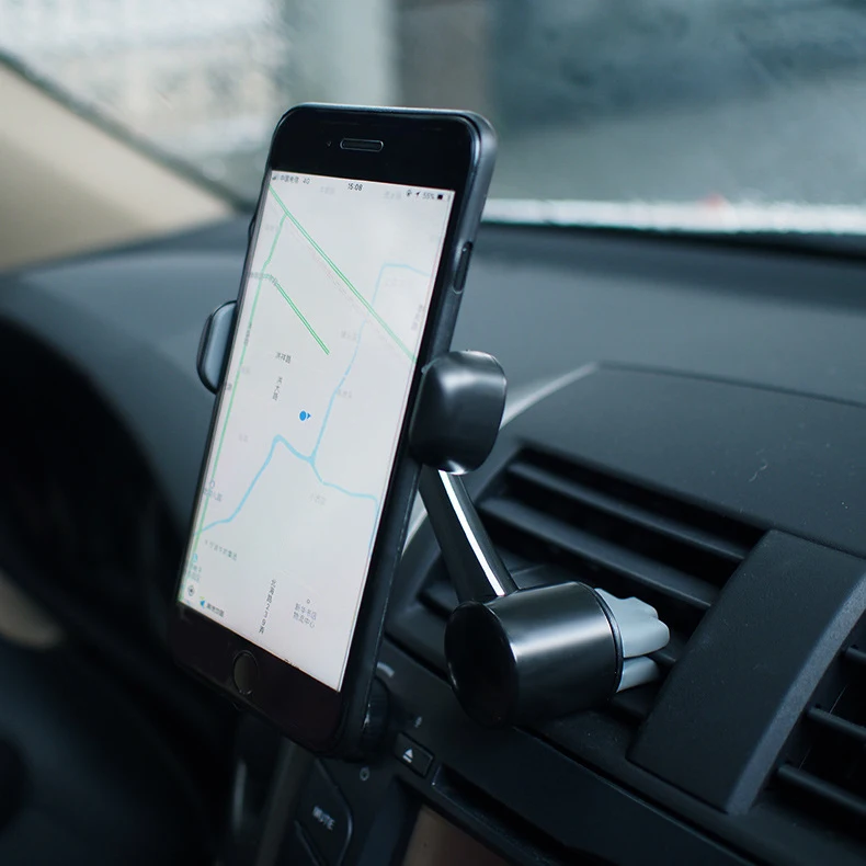 

Universal New Design Outlet Car phone holder Air vent Stand Mount For iPhoneX 8 7 6 Plus 360 Adjustable Single arm Phone Holder
