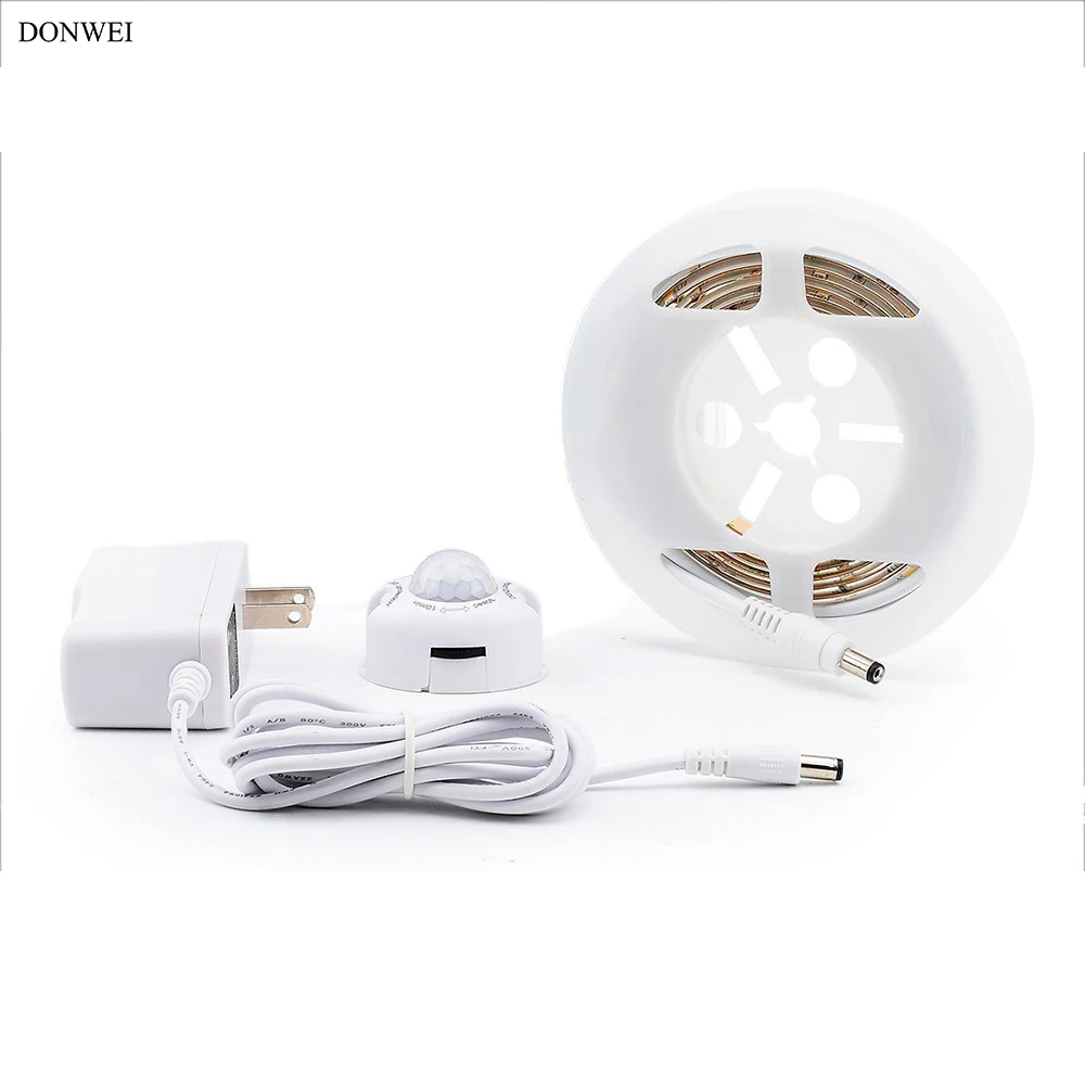 DONWEI 2 м 2835 SMD Светодиодная лента ИК датчик движения авто вкл/выкл гибкий струнный
