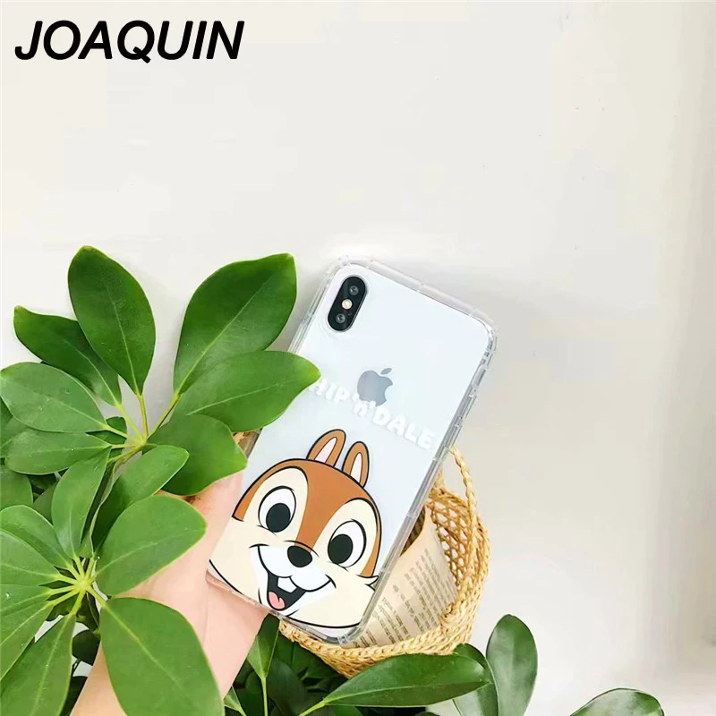 2018 Hot style Cute Cartoon Chipmunk Soft Cover Case For iPhone X 8 8plus 6 6S 6plus 7 Plus phone bag case |