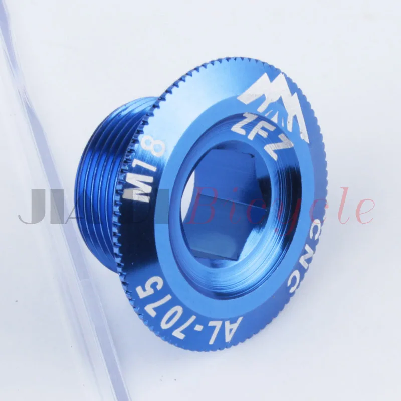 Blue Зубная пластина крышка Кривошип винт крышка M18 MTB шатун для велосипеда Крышка алюминиевый BMX NRoad велосипедный фитинг 9 цветов - Цвет: Blue