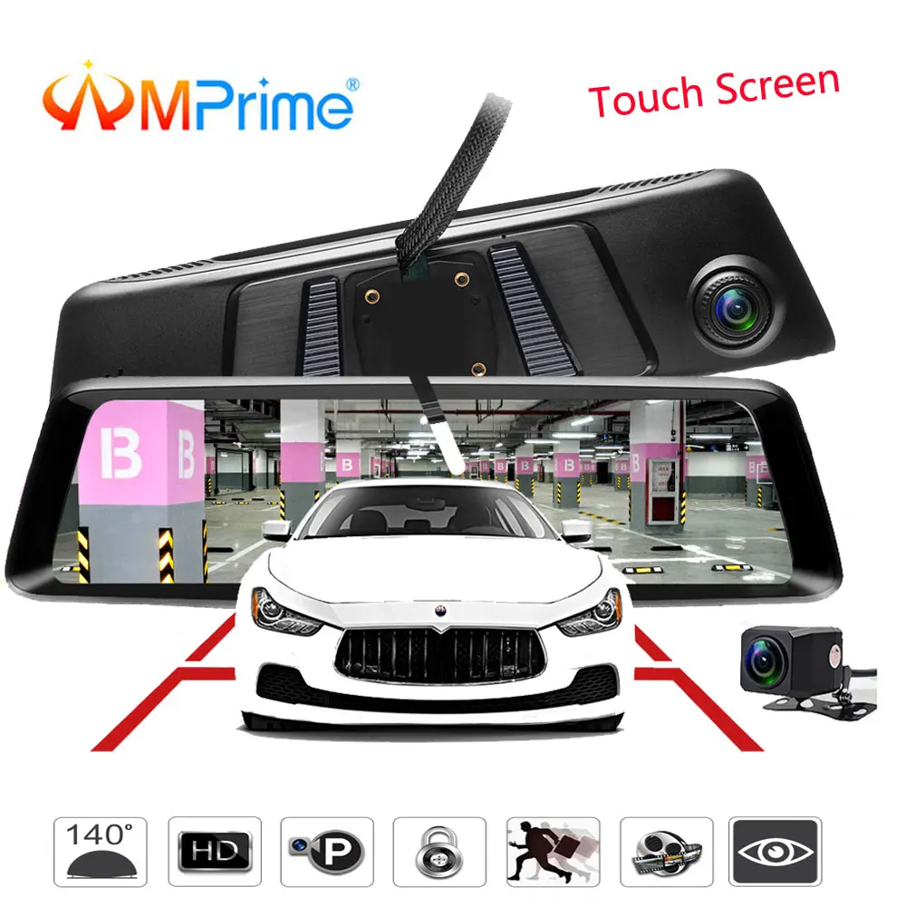 AMPrime 10 &quotАвтомобильный видеорегистратор с двумя объективами автомобильная