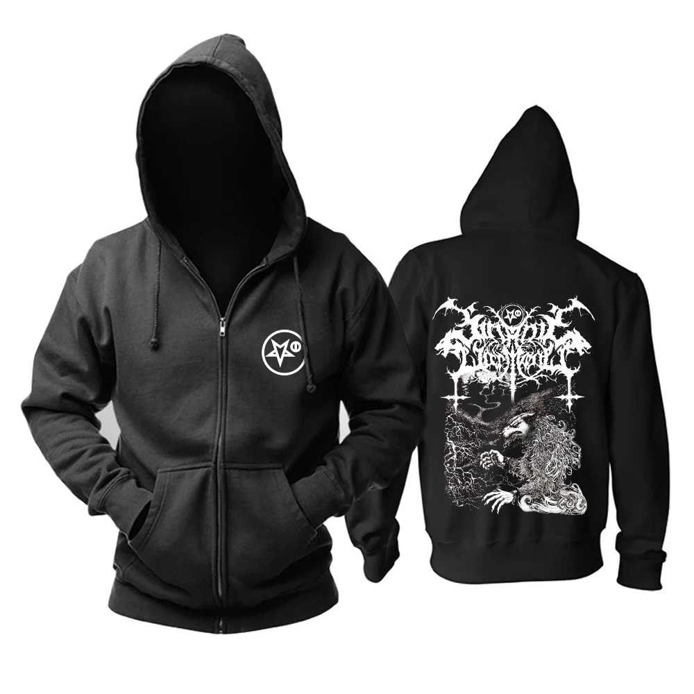 2 7 дизайнов на молнии Satanic warmaster хлопок рок черный толстовки куртка панк hardrock свитер в стиле хеви-метал флис XXXL sudadera - Цвет: 2