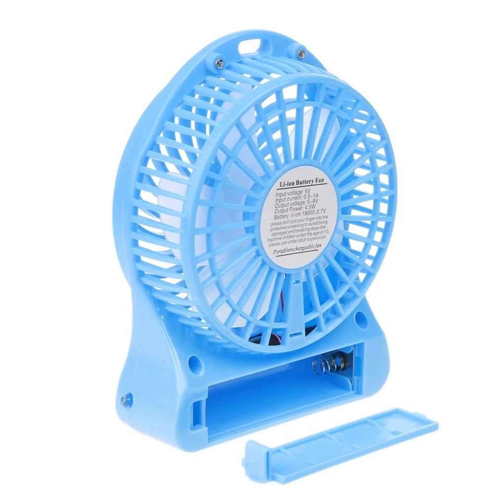 

Portable LED Light Mini Fan Air Cooler Mini Desk USB Fan Third Wind USB Fan Rechargeable ABS Portable Office Outdoor Home