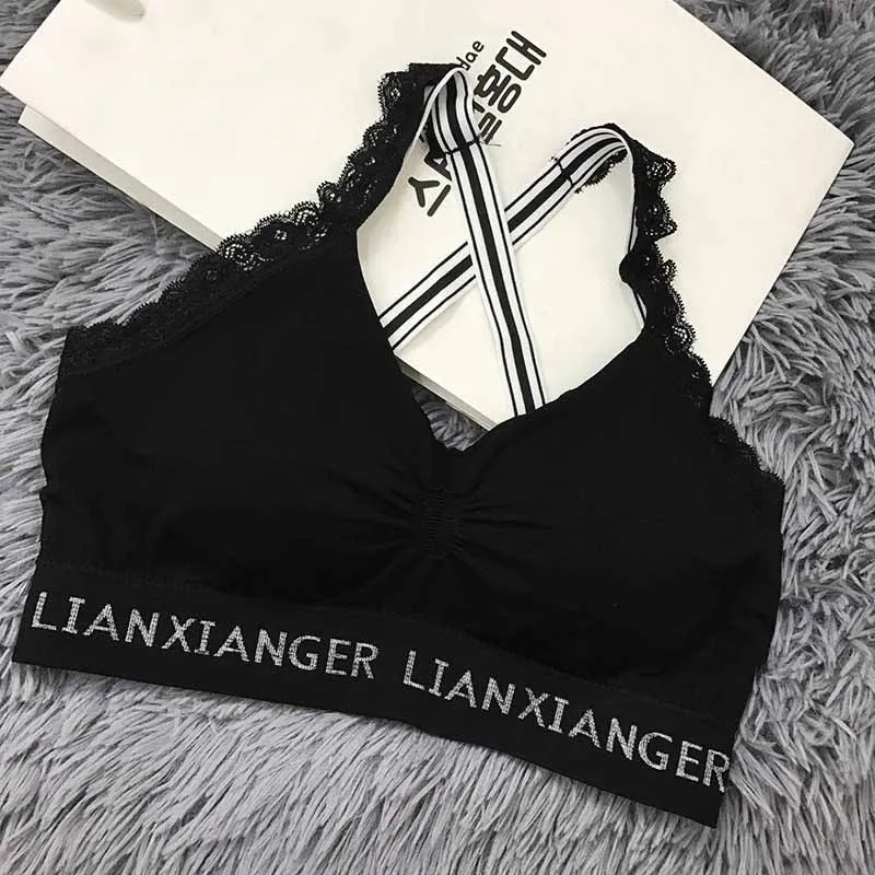 Women Sports Crop Top Padded Bra Fitness Stretch Brassiere Women's Workout Sport Bras | Спорт и развлечения