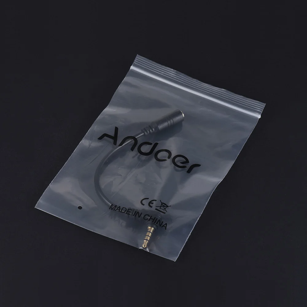 Andoer EY S04 3 5 мм переменного тока полюсный ТРС нужен микрофон адаптер кабель аудио