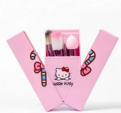 50 компл./лот милый котенок ручка розовый рисунок Hello Kitty 8 шт. мини Макияж Кисточки