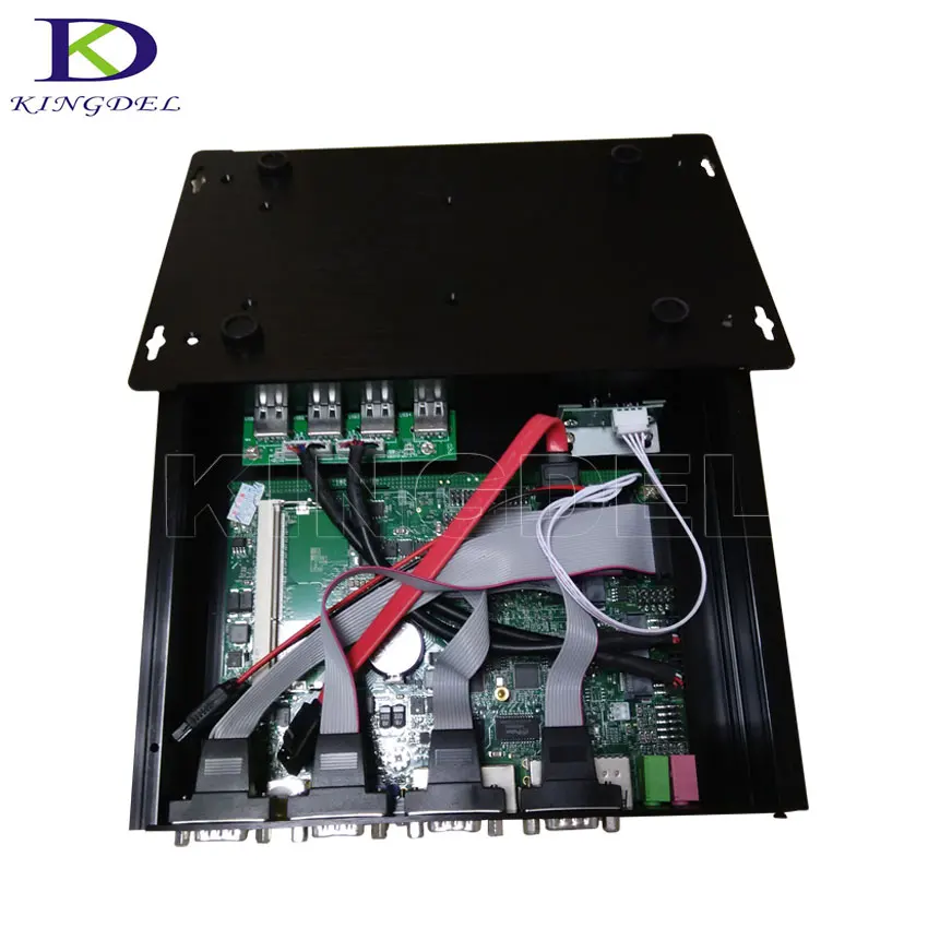 Kingdel безвентиляторный мини настольных ПК промышленный компьютер Intel Celeron 1037U Dual Core