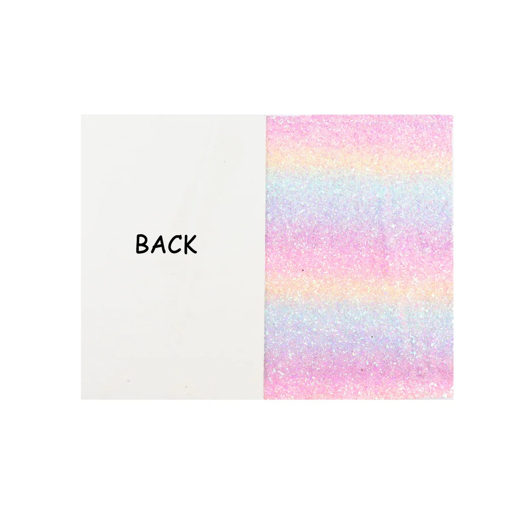 AHB блестящие кожаные листы градиентные радужные объемные Искусственные