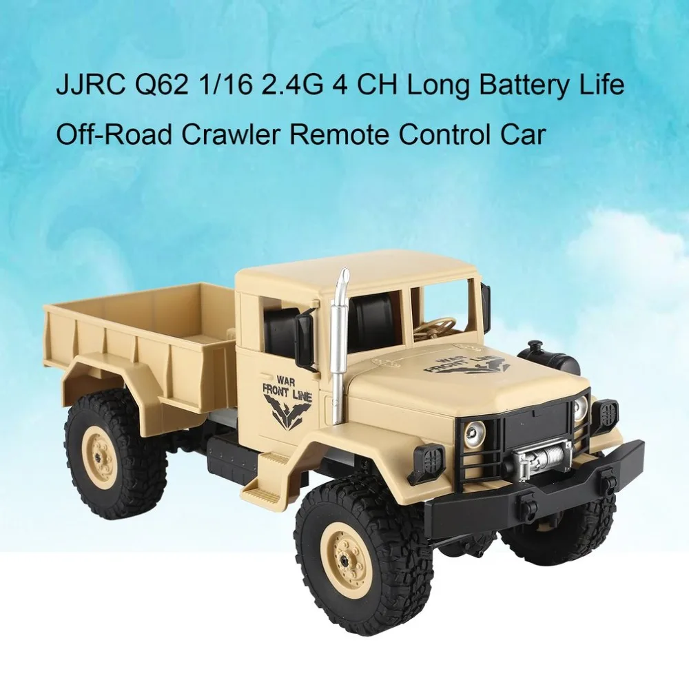 JJRC Q62 1/16 2 4 г 4WD длинный срок службы батареи внедорожный военный багажник
