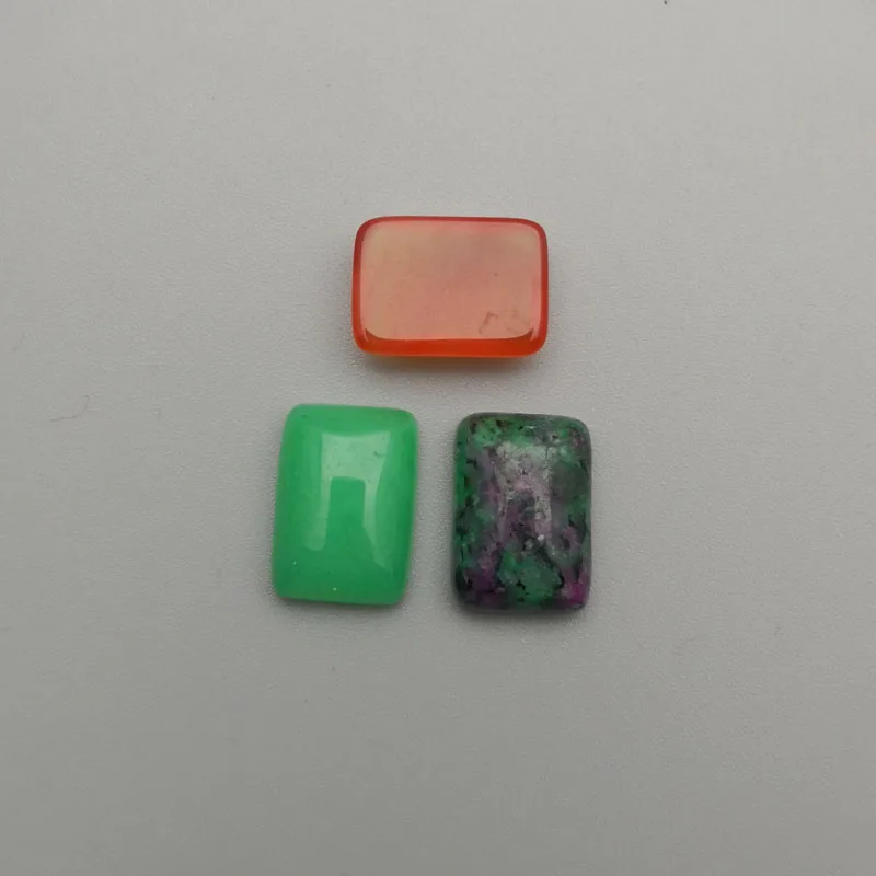 50 шт./лот смешанный квадратный кабошон с натуральным камнем 10x14 мм|cabochon beads|stone