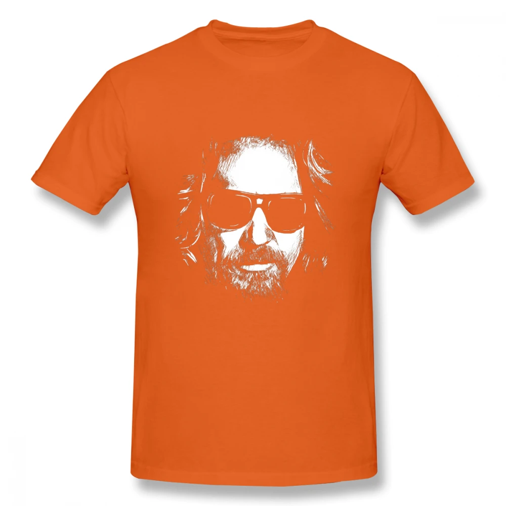 Оранжевый The Dude Jeff Bridges Big Lebowski футболка унисекс Homme футболка из органического хлопка большой размер футболка - Цвет: Оранжевый