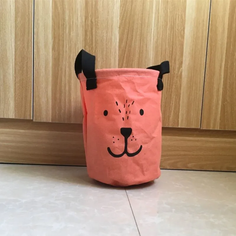 Мультяшная собака/медведь корзины для хранения косметики коробка для хранения Органайзер складная корзина Декор для дома внутри PE покрытие - Цвет: As picture