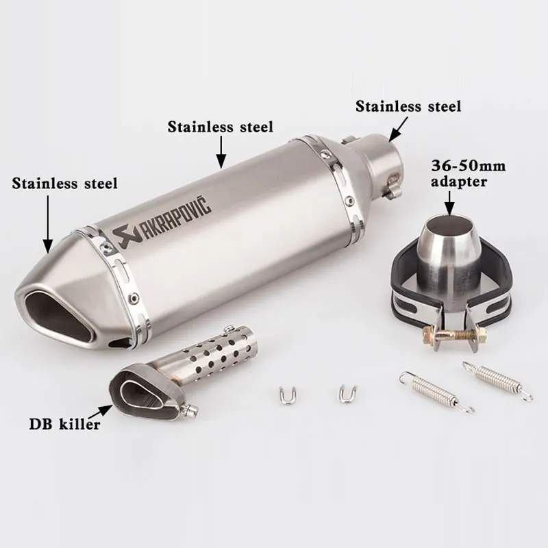 Akrapovic выхлопной мотоцикл Escapamento Para Escape Moto глушитель дБ Killer Pit Dirt Bike для Suzuki gsr 600 750