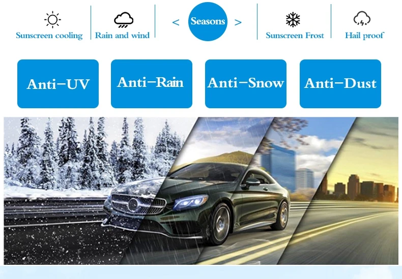 X Autohaux 490*180*160 см 3XL черный дышащий Открытый водонепроницаемый пылезащитный Дождь Снег анти УФ тепло покрытие автомобиля внешние автомобильные чехлы