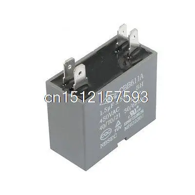 CBB611A 450VAC 1 5 мкФ 4 Терминал воздушные кондиционерные вентиляторные ходовой