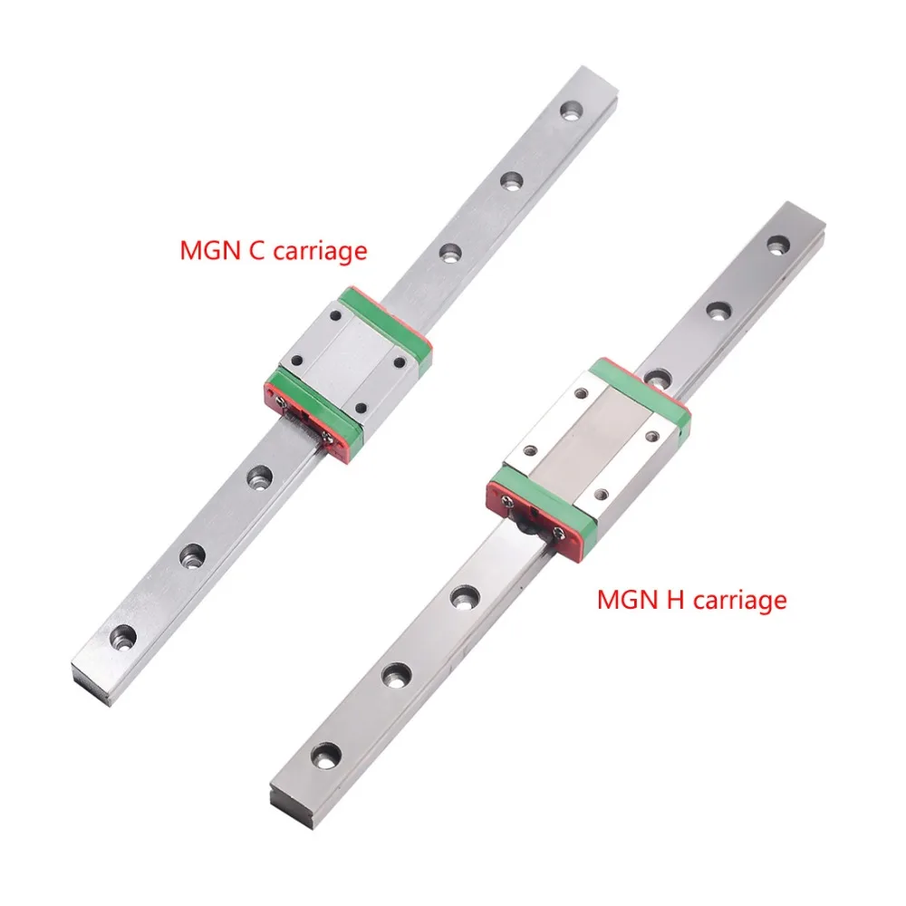 MGN MGN12 MGN15 MGN7 MGN9 300 350 400 450 500 600 800mm miniature linear rail slide 1pc MGN12 linear guide+1pc MGN12H carriage
