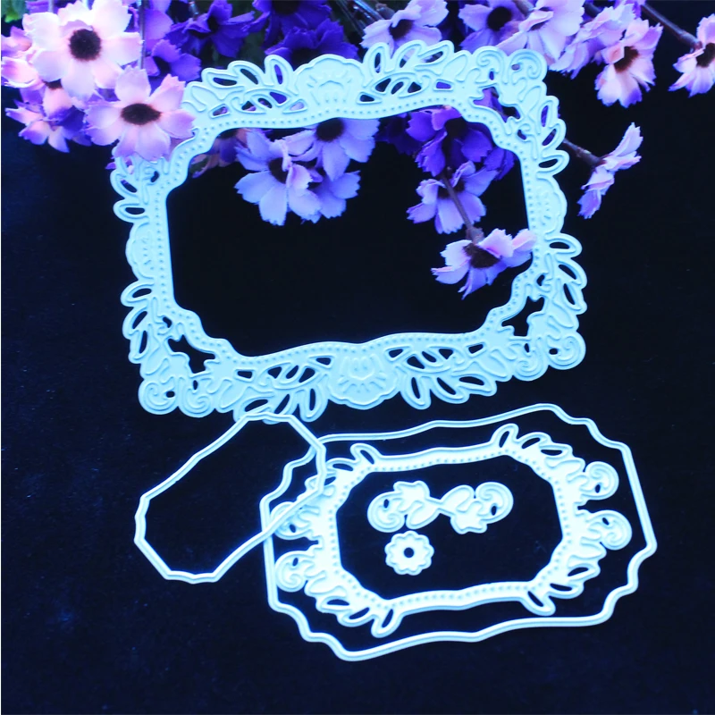 6 шт./компл. металлическая рамка с цветами трафареты для пресс-формы DIY