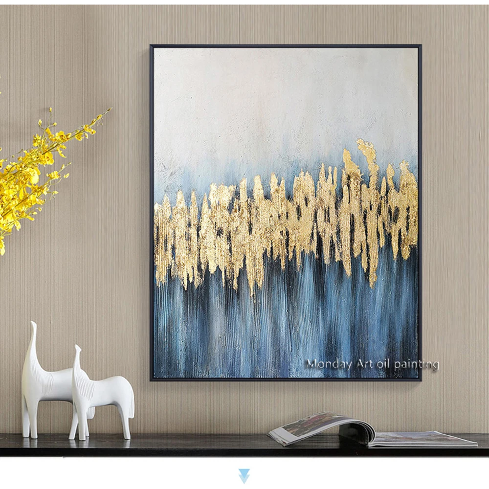 Абстрактная холст ручной работы настенные картины в минималистичном стиле с