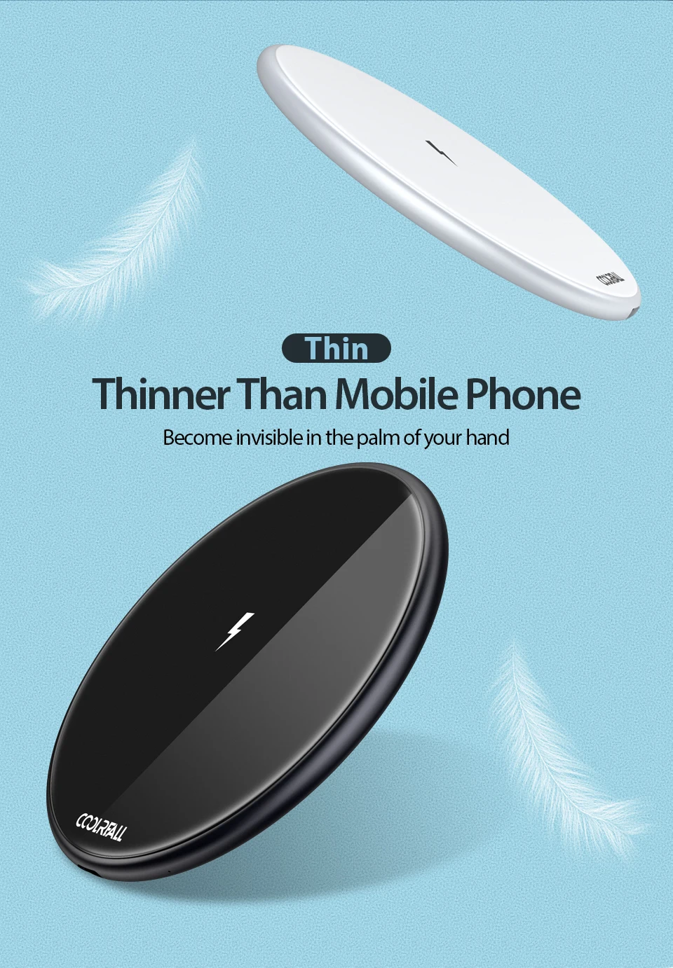 Coolreall 15 Вт Qi Беспроводное зарядное устройство для samsung S9 S10 iPhone X XS MAX XR 8 Plus для Xiaomi 9 huawei P30 pro 10 Вт Беспроводная зарядка