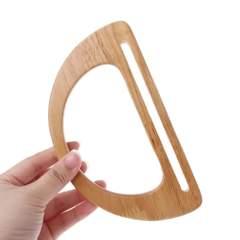 1 шт. деревянная ротанговая сумка Замена ручки для DIY изготовления Кошелек Сумка Tote круглая Прямоугольная форма