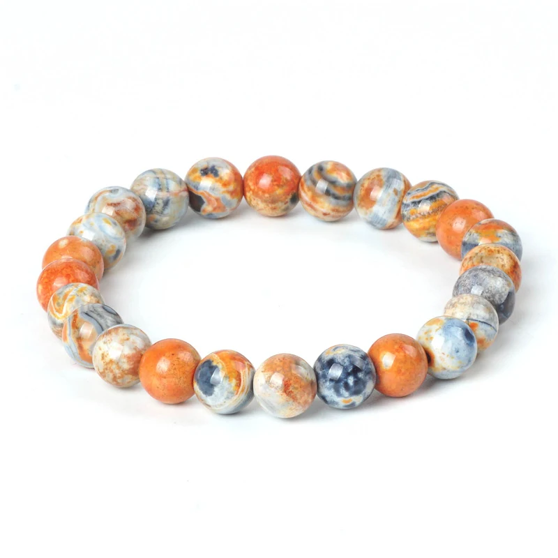 Браслет с бусинами из натурального агата Зеленые Бусины нефрита яшмы кварца