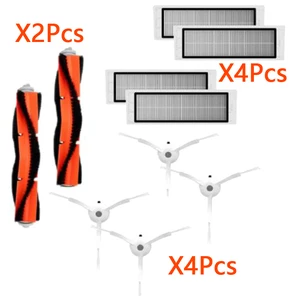 Фильтр сетки основные кисти Боковые Щетки Набор для Xiaomi Mi робот пылесосы Vac Запчасти для уборки дома